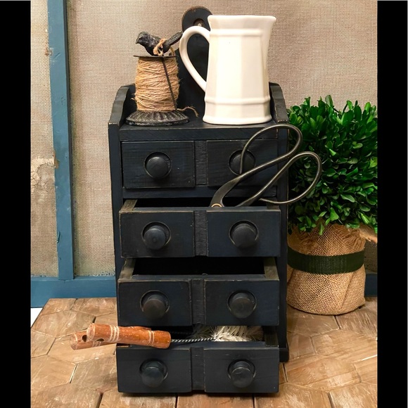 VINTAGE! Rustic FARMHOUSE Apothecary Wood Cabinet 17 1/2”